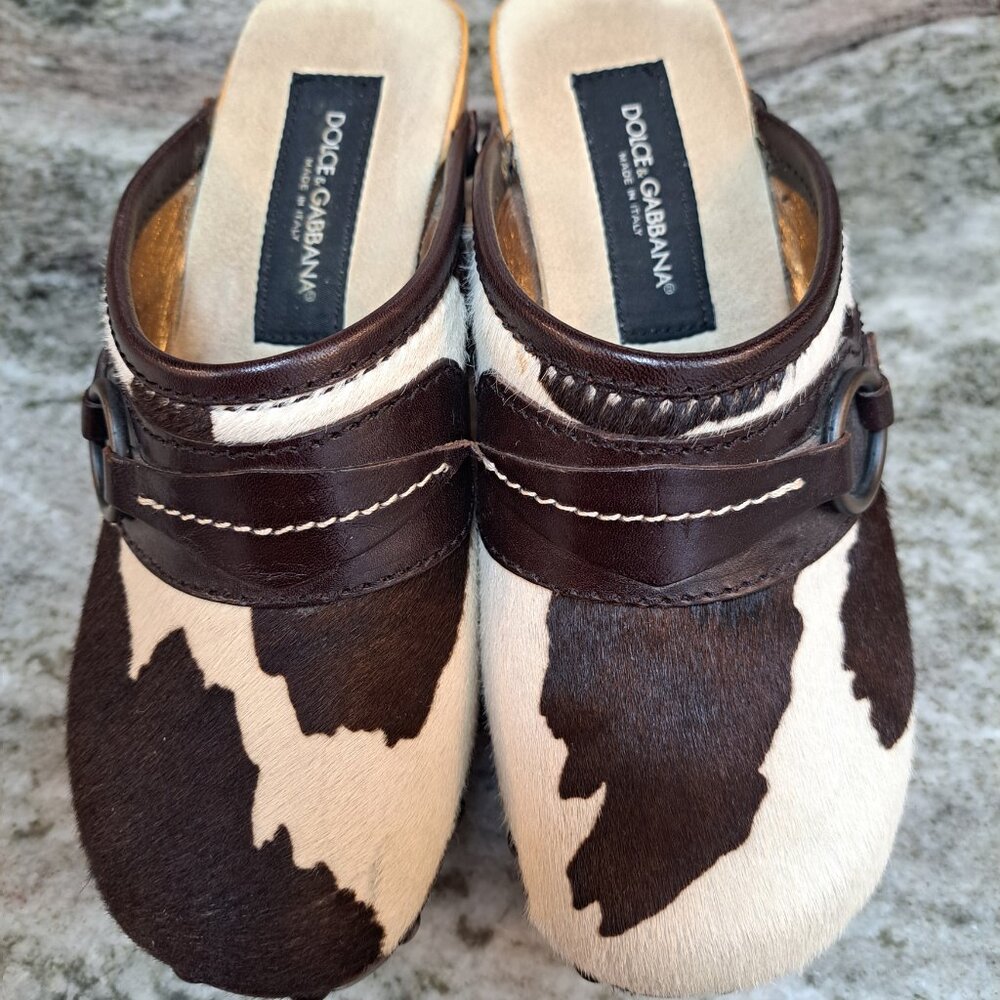 Dolce and Gabbana Pony Style Mule Clogs